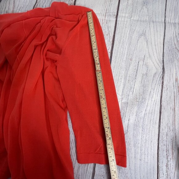 Chicos Women’s Sweater And Cardigan Set Size 16/ XL Burnt Orange Sleeveless - Picture 14 of 16